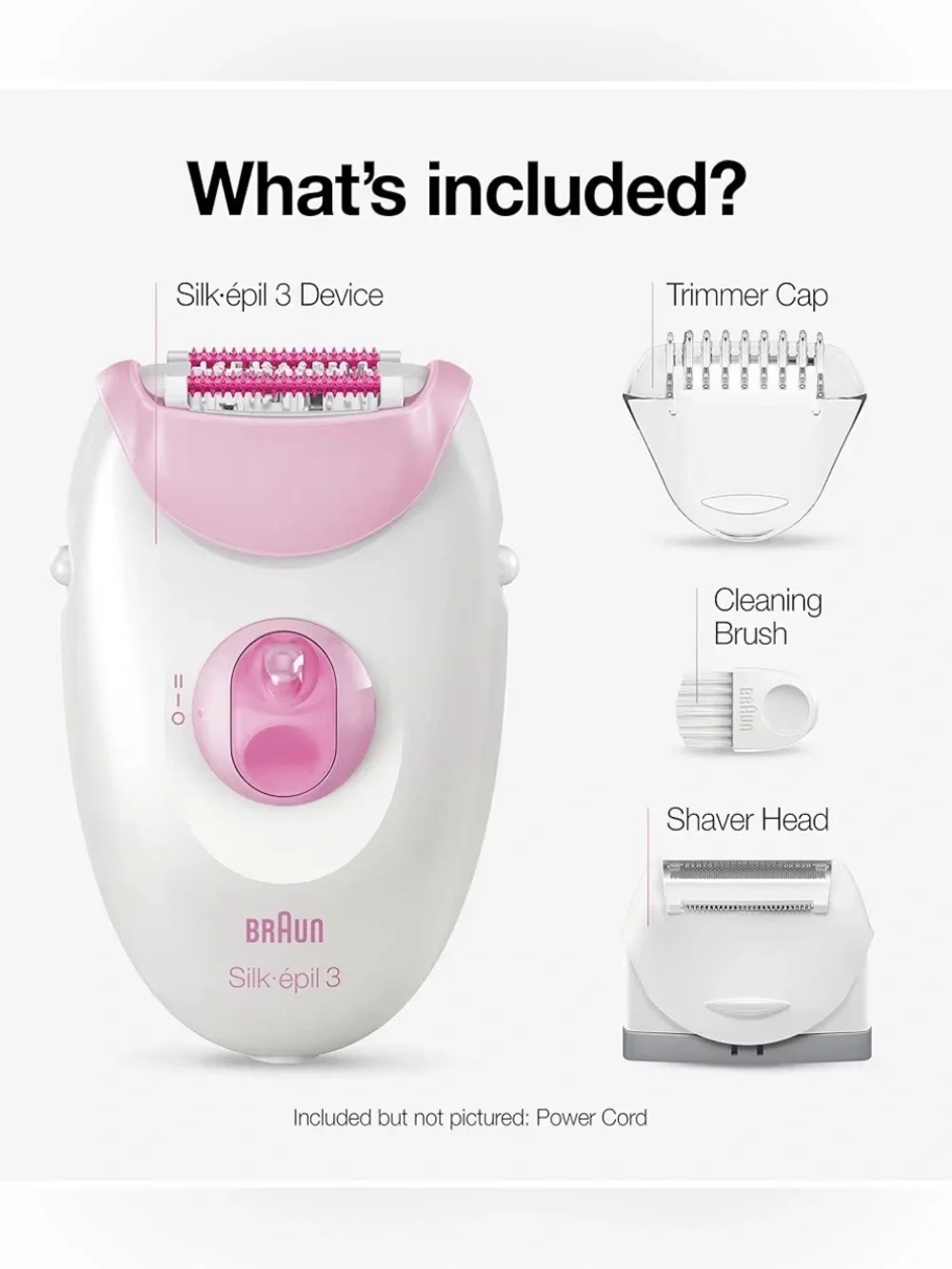 Silk-épil 3 Women's Electric Epilator & Shaver long lasting hair removal NIOB